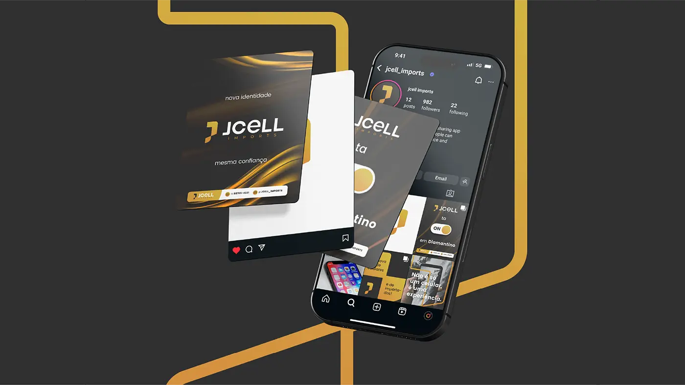 Aplicação digital da marca JCELL Imports