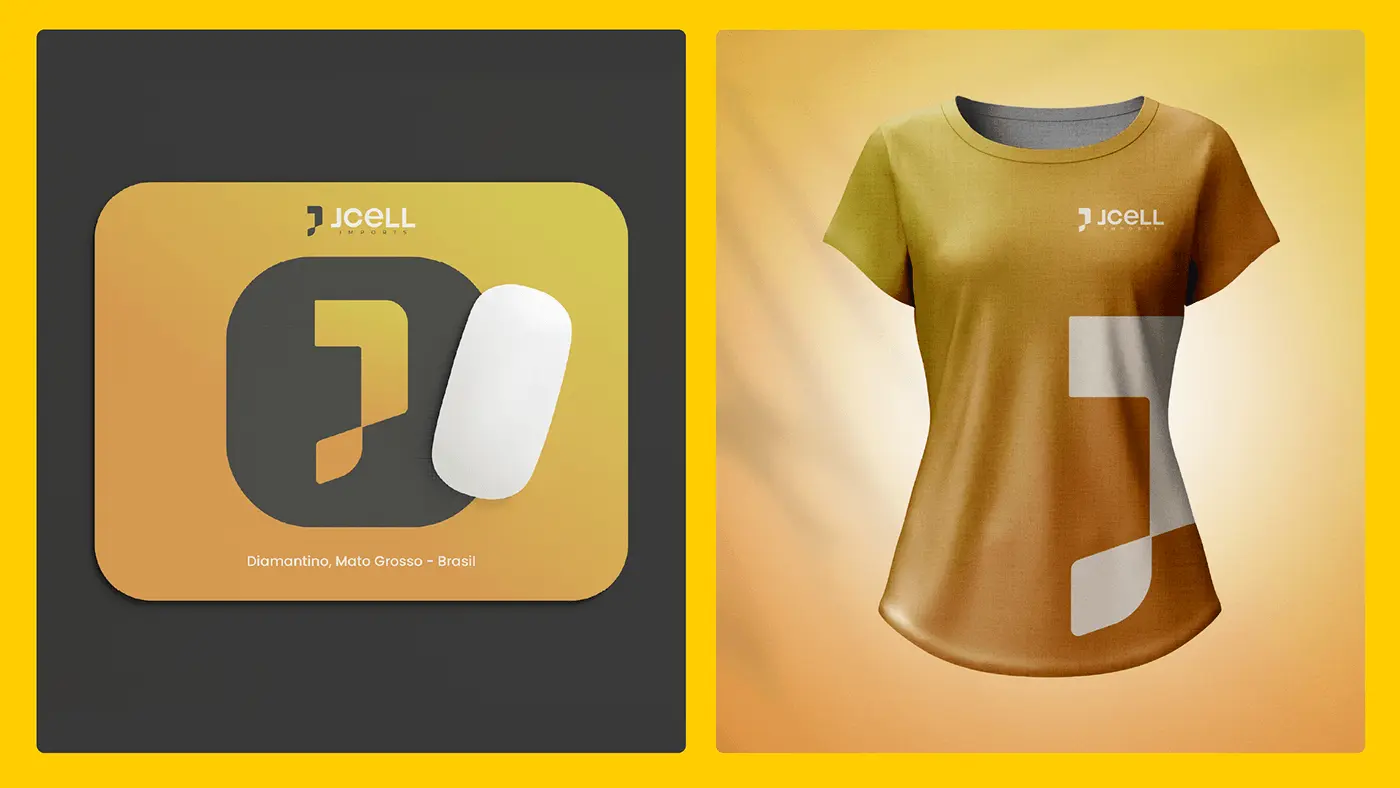 Mousepad e camiseta com a identidade visual